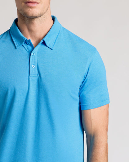 Dark Heather Bahama Blue Classic Polo
