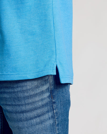 Dark Heather Bahama Blue Classic Polo