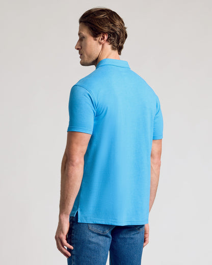 Dark Heather Bahama Blue Classic Polo