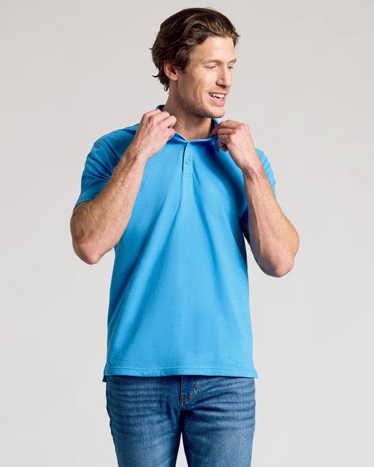 Dark Heather Bahama Blue Classic Polo