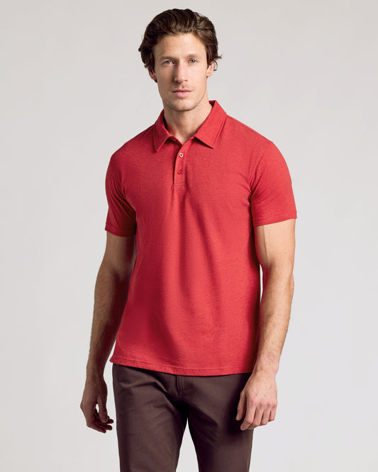 Dark Heather Lava Classic Polo