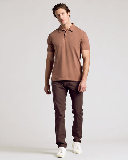 Dark Heather Sepia Classic Polo