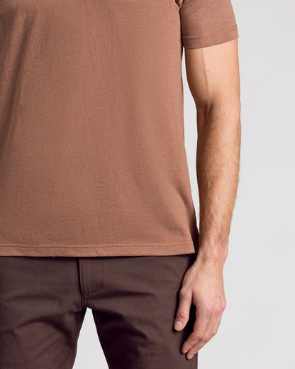 Dark Heather Sepia Classic Polo