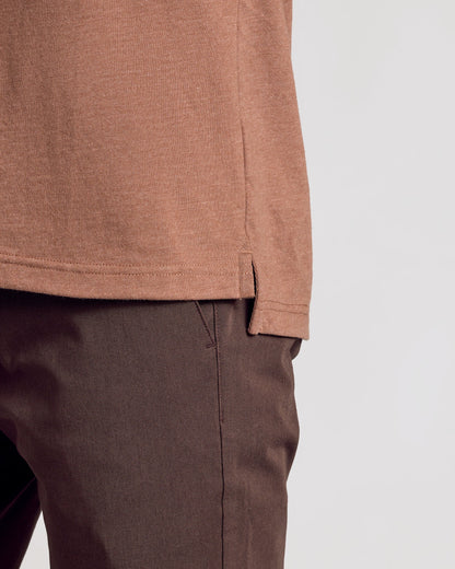 Dark Heather Sepia Classic Polo