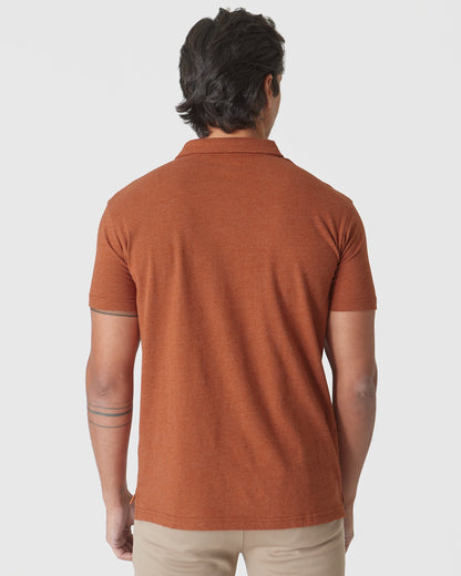 Heather Gingersnap Classic Polo