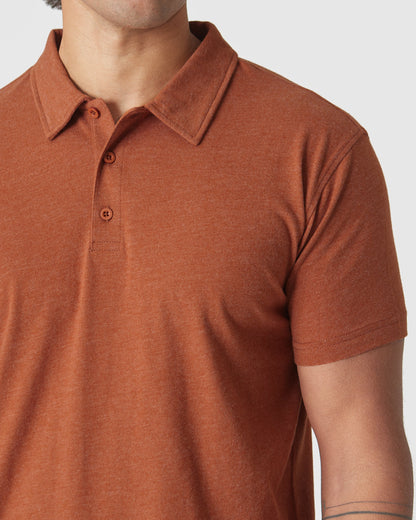 Heather Gingersnap Classic Polo