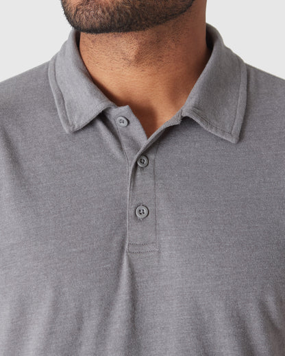 Heather Graphite Classic Polo