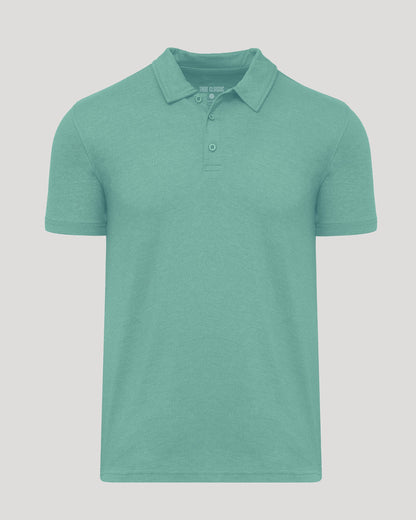 Light Heather Greenery Classic Polo