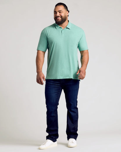Light Heather Greenery Classic Polo
