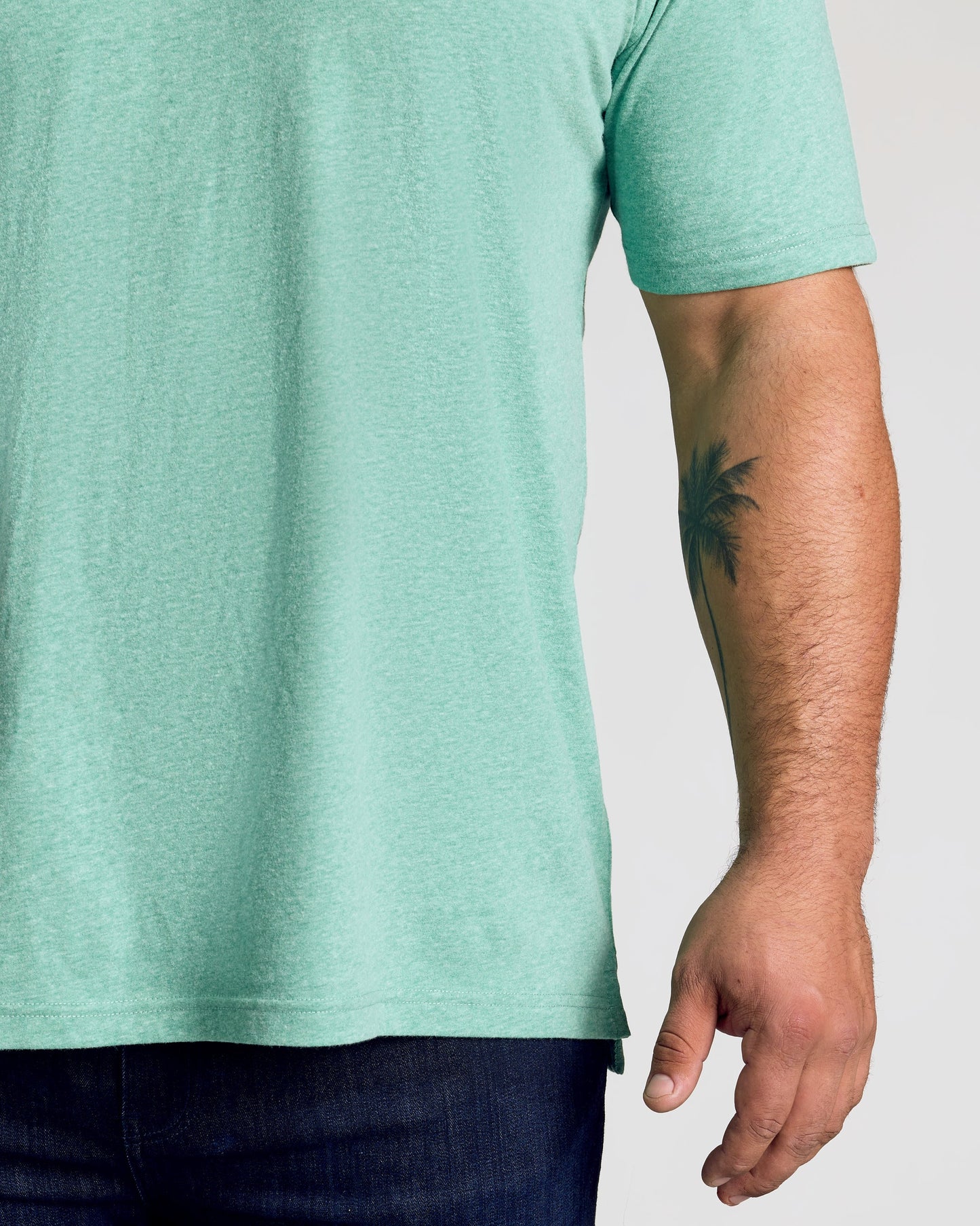 Light Heather Greenery Classic Polo