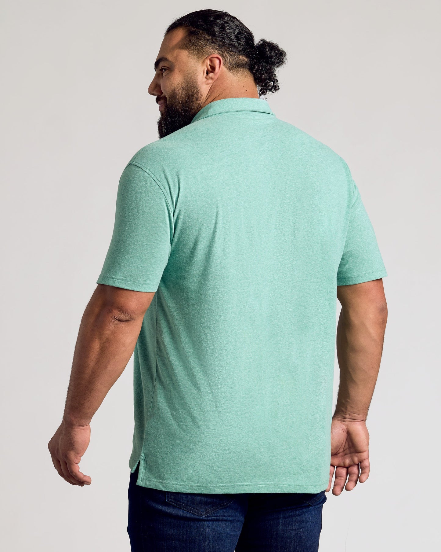 Light Heather Greenery Classic Polo
