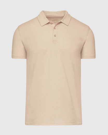 Light Camel Cream Heather Classic Polo