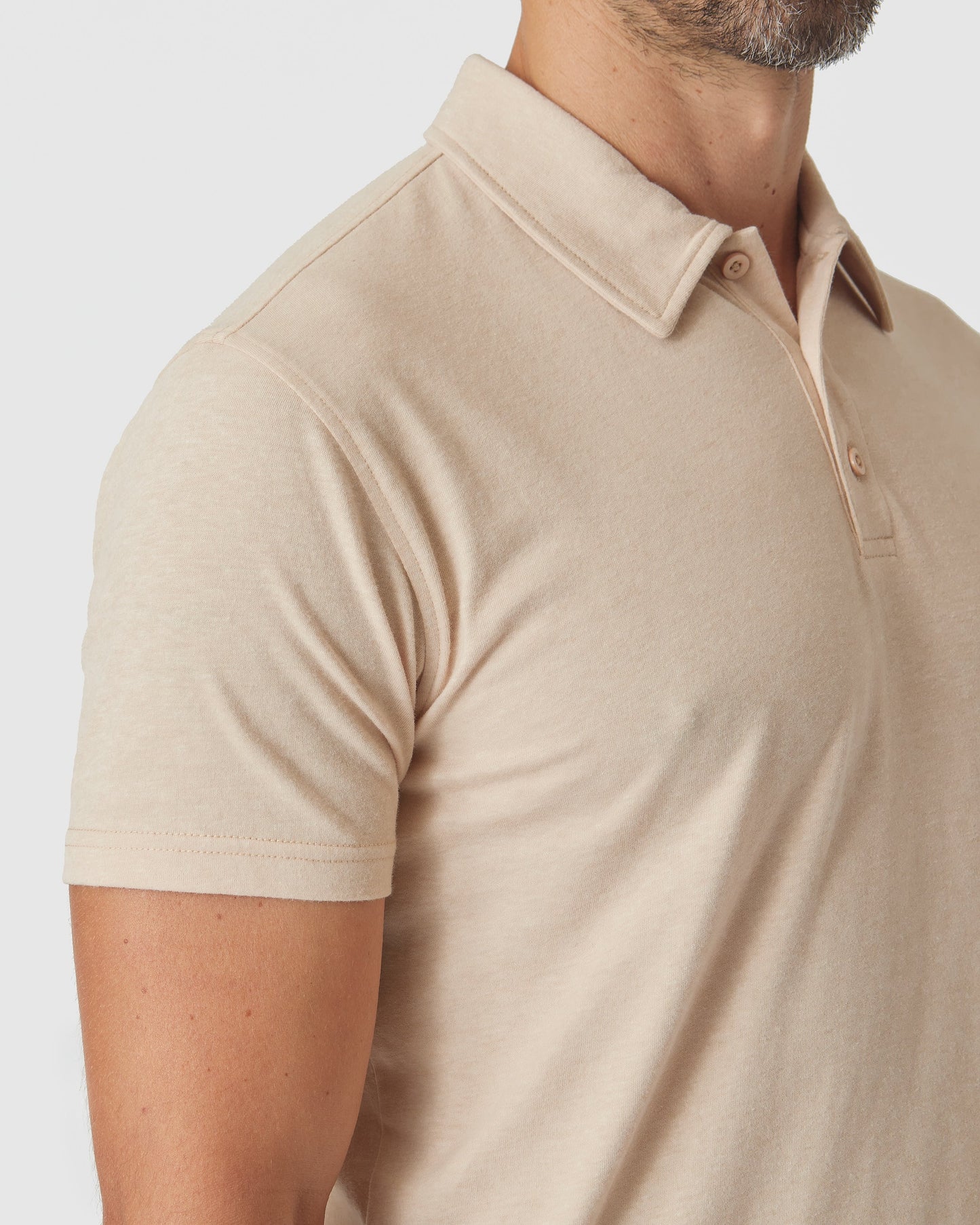 Light Camel Cream Heather Classic Polo