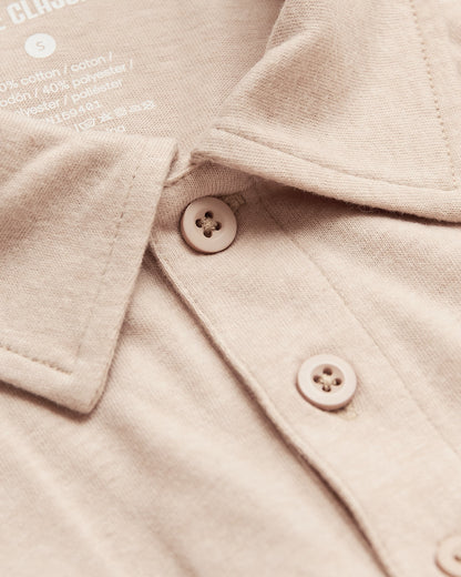 Light Camel Cream Heather Classic Polo