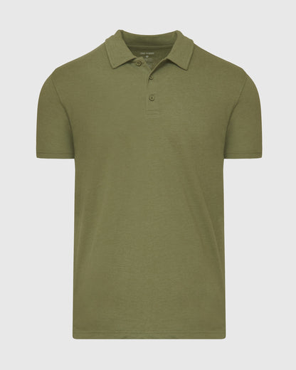 Olive Green Heather Polo