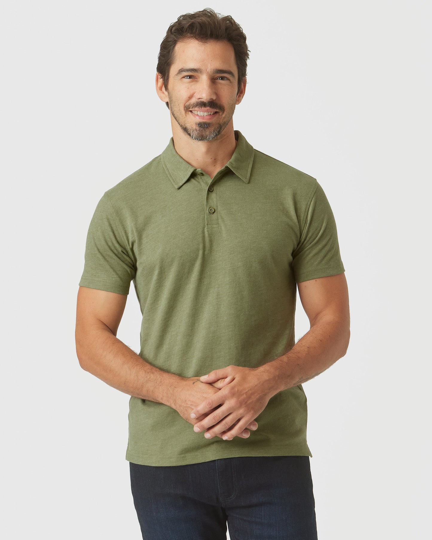 Olive Green Heather Polo