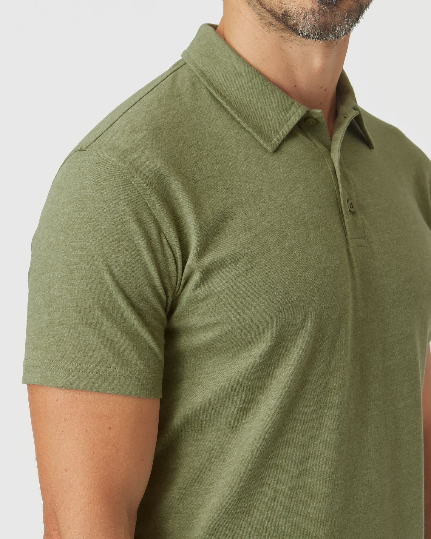 Olive Green Heather Polo