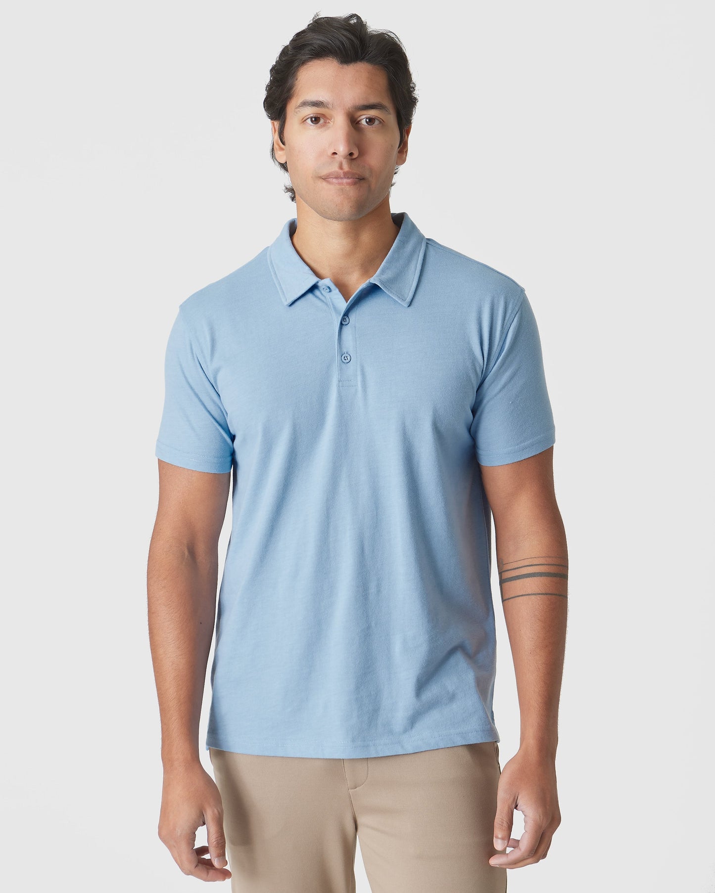 Sky Blue Heather Classic Polo