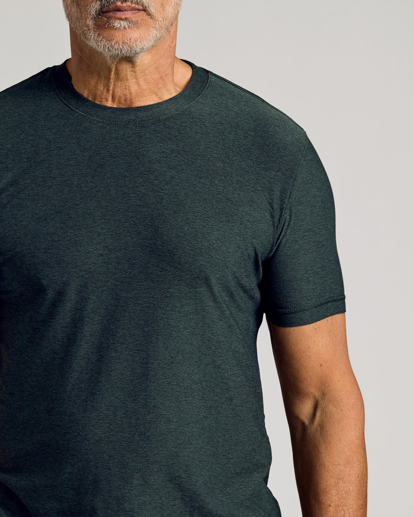 Dark Heather Forest Active Crew Neck Tee