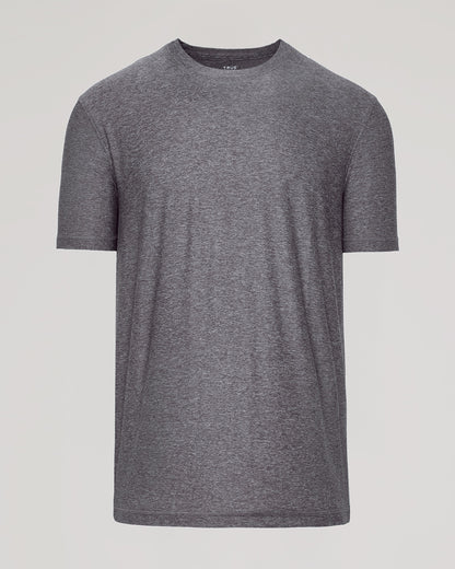 Heather Cocoa Active Crew Neck Tee