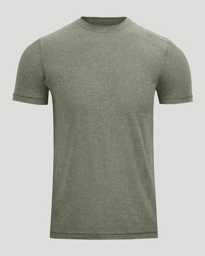 Heather Juniper Active Crew Neck Tee