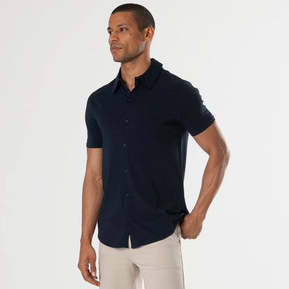 Black & Navy Short Sleeve Knit Shirt 2-Pack