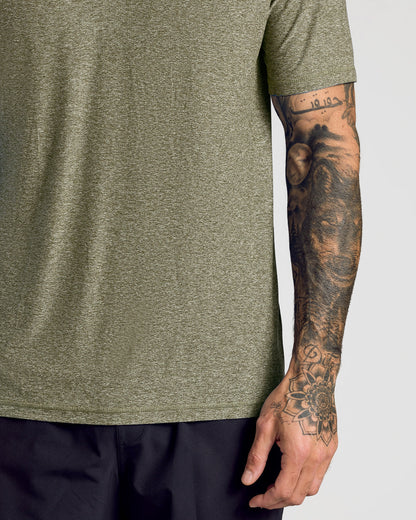 Heather Military Green Active Polo 2.0