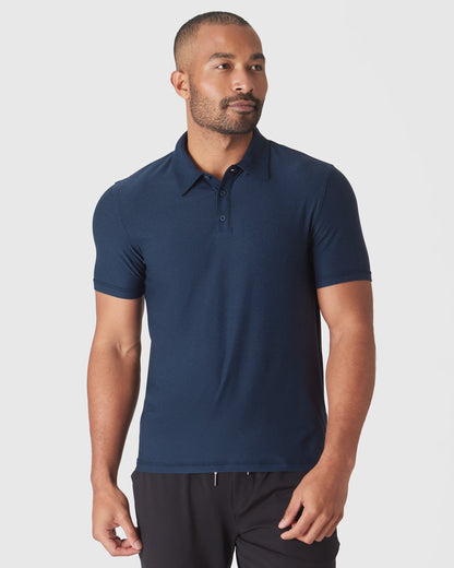 Dark Heather Cadet Active Polo 2.0