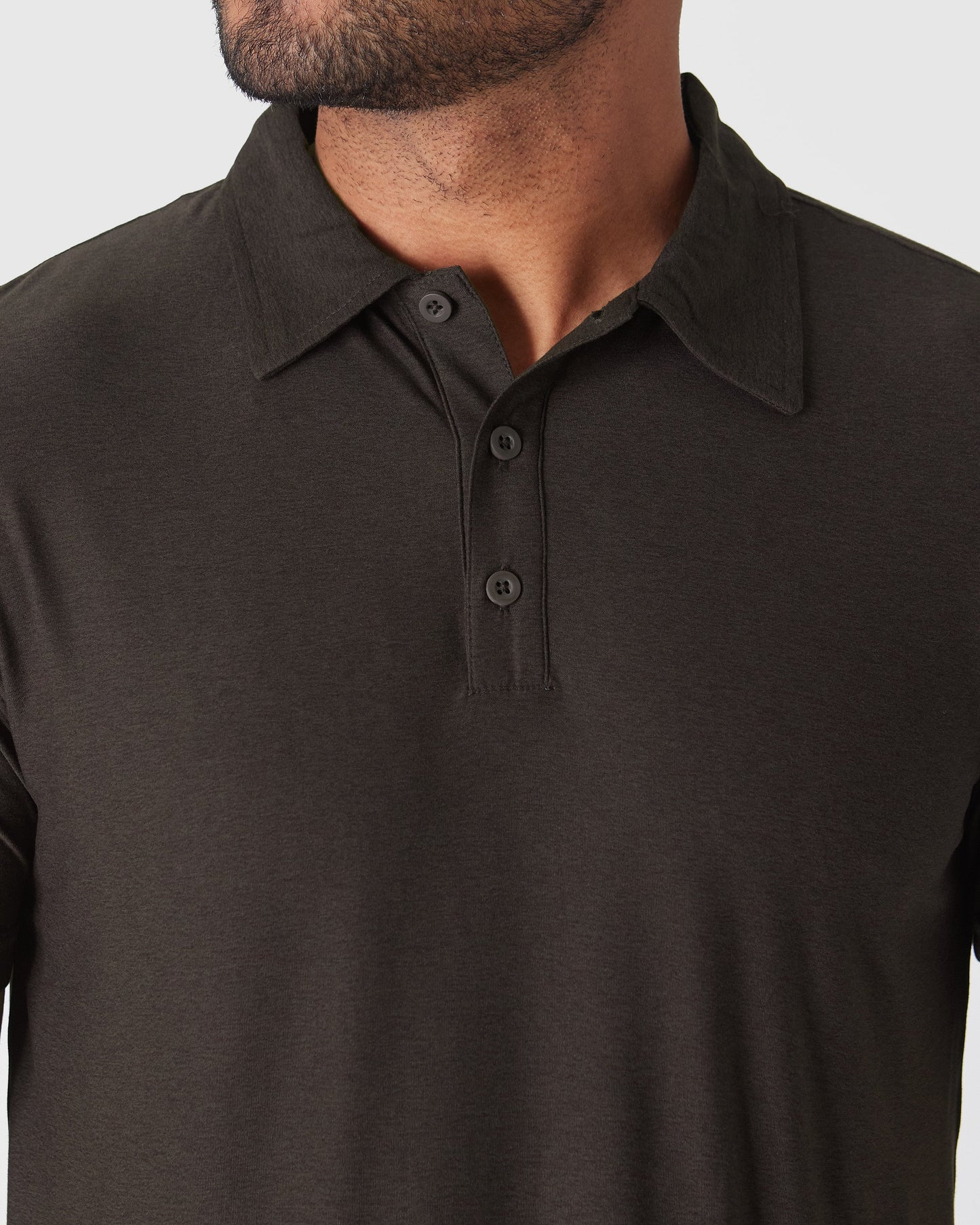 Dark Heather Cocoa Active Polo 2.0