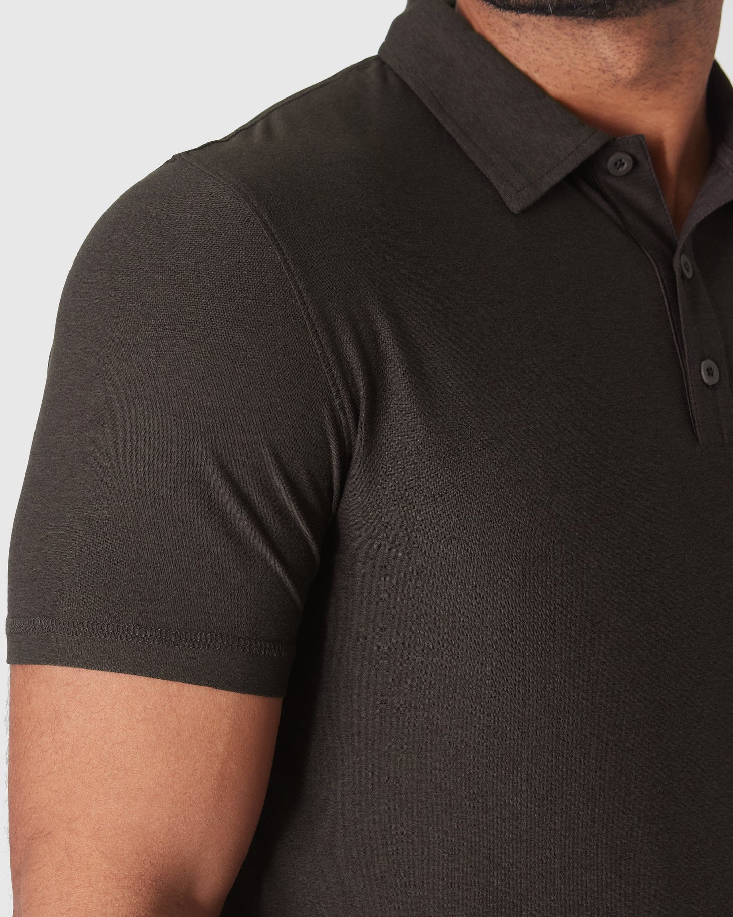 Dark Heather Cocoa Active Polo 2.0