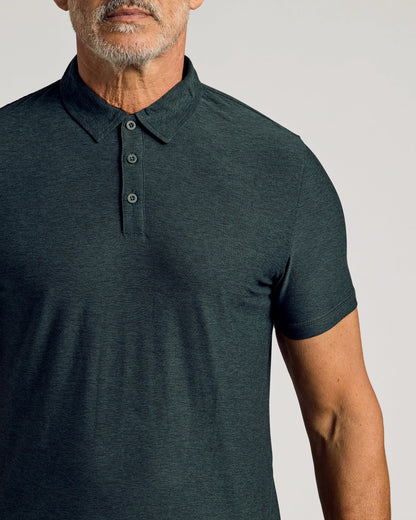 Dark Heather Forest Active Polo 2.0