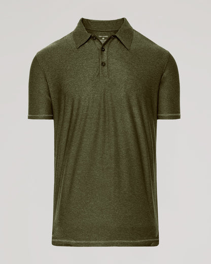 Dark Heather Pear Active Polo 2.0