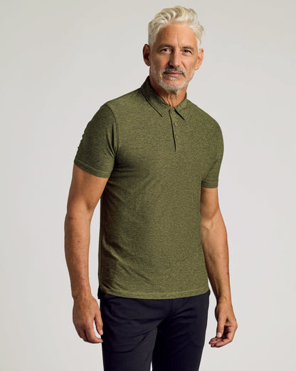 Dark Heather Pear Active Polo 2.0
