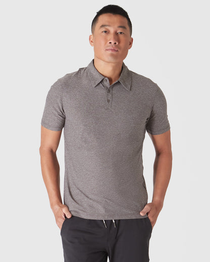 Heather Cocoa Active Polo 2.0