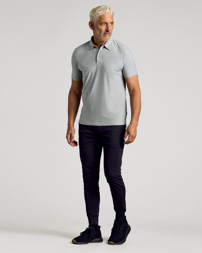 Light Heather Gray Active Polo 2.0