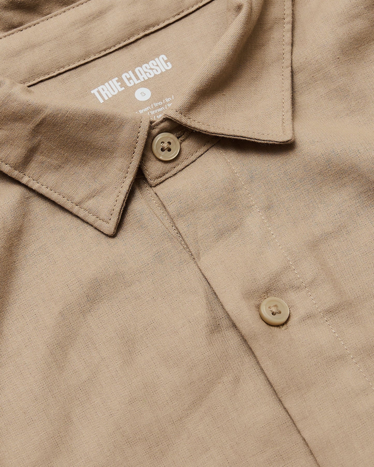 Dusty Taupe Short Sleeve Linen Shirt