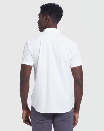 White Short Sleeve Commuter Shirt 2-Pack