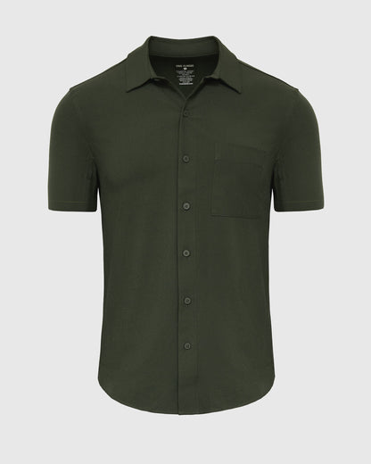 Olive Short Sleeve Ripstop Commuter Shirt