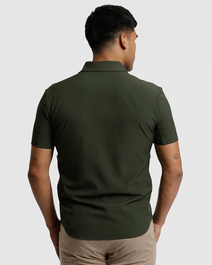 Olive Short Sleeve Ripstop Commuter Shirt