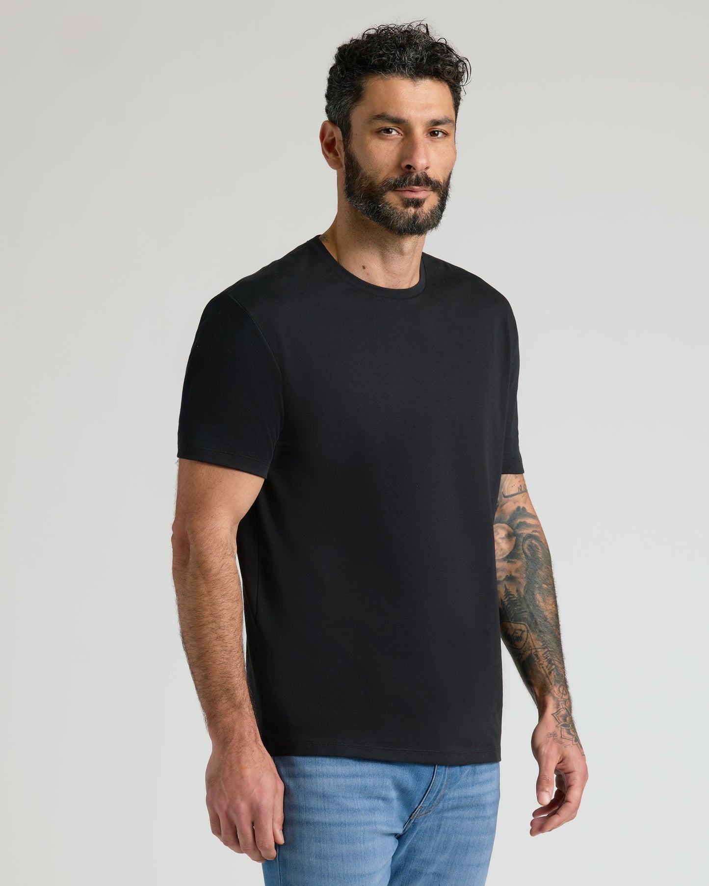 Black Premium Pima Crew Neck 4-Pack