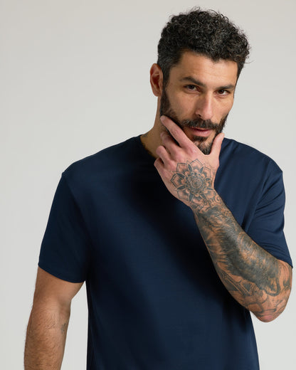 Navy Premium Pima Crew Neck