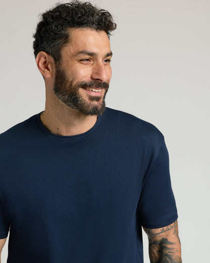 Navy Premium Pima Crew Neck