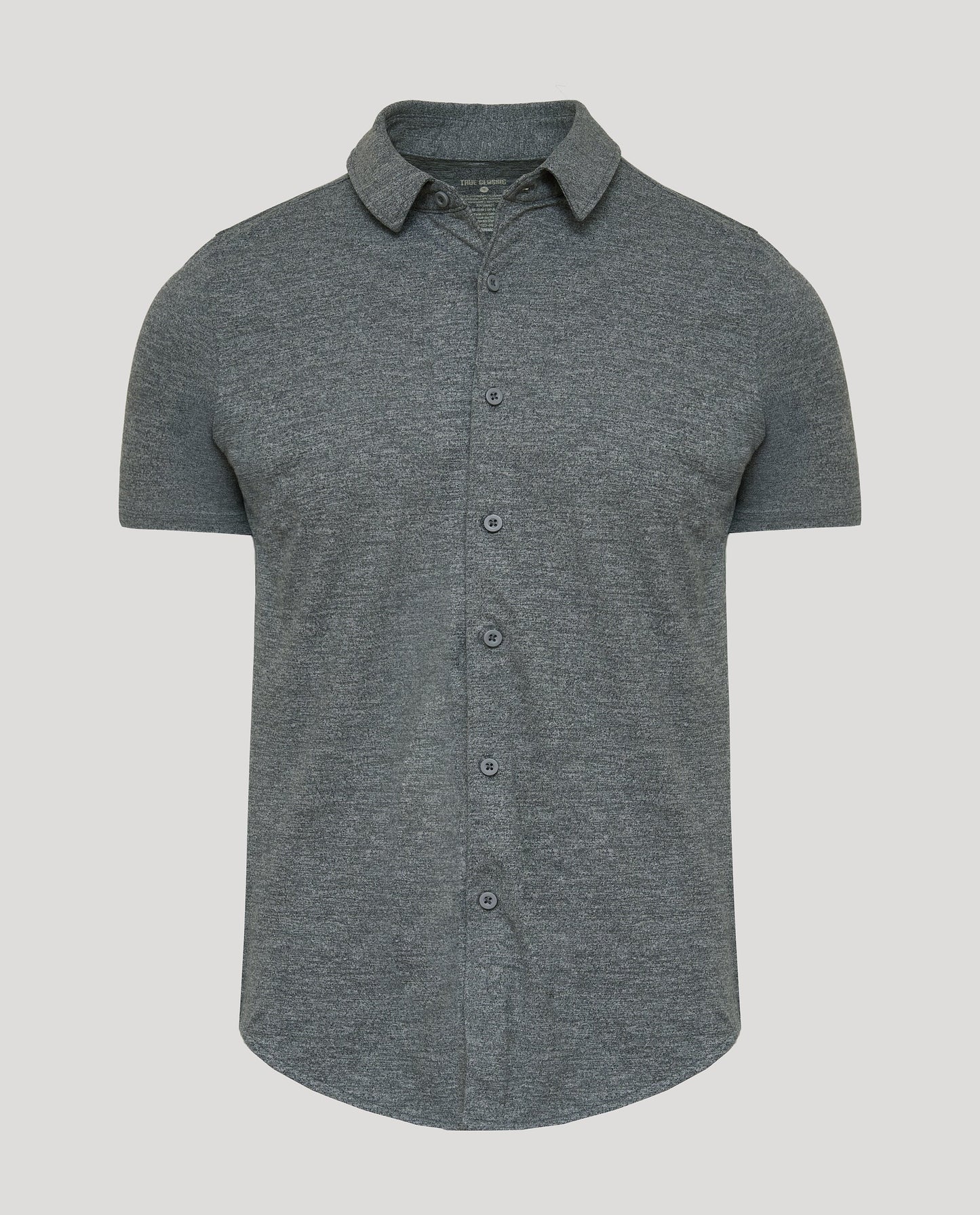 Charcoal Heather Gray Short Sleeve Comfort Knit Shirt