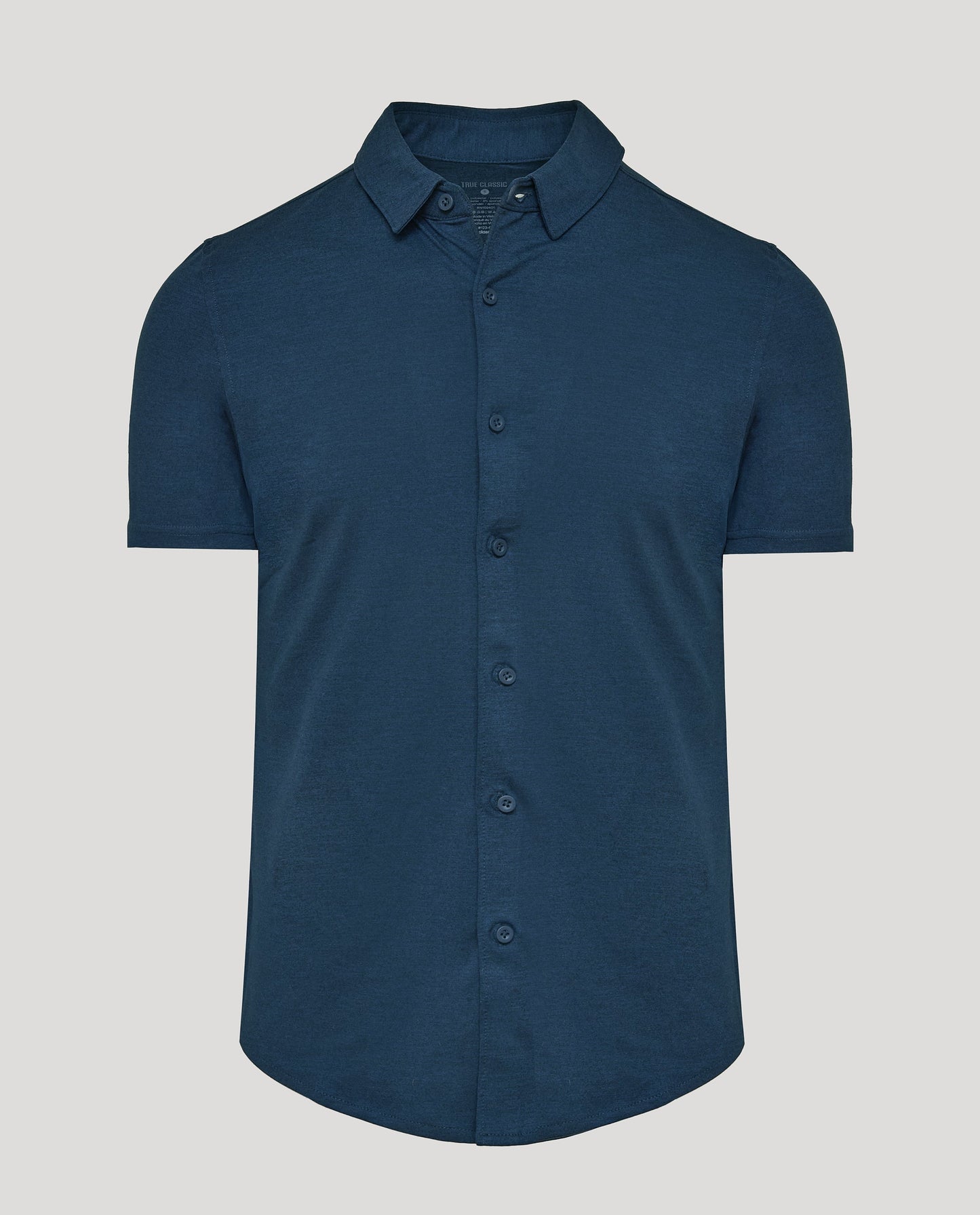 Dark Heather Navy Short Sleeve Comfort Knit Shirt
