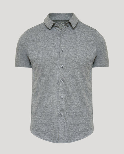 Heather Gray Short Sleeve Comfort Knit Shirt