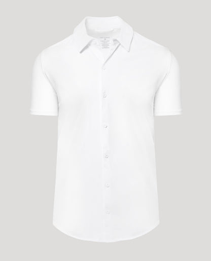 White Short Sleeve Comfort Knit Shirt