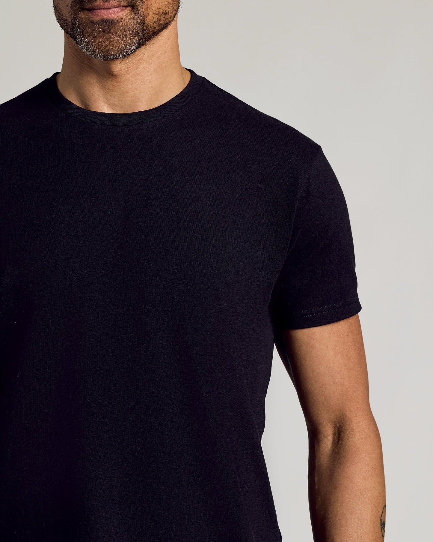 Black Curved Hem Classic Crew Neck 3-Pack