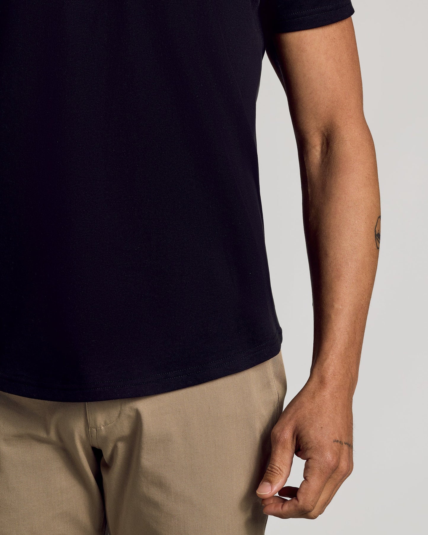 Black Curved Hem Classic Crew Neck 3-Pack