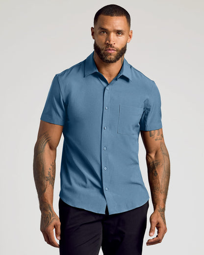 Gray & Fiord Short Sleeve Ripstop Commuter Shirt 2-Pack