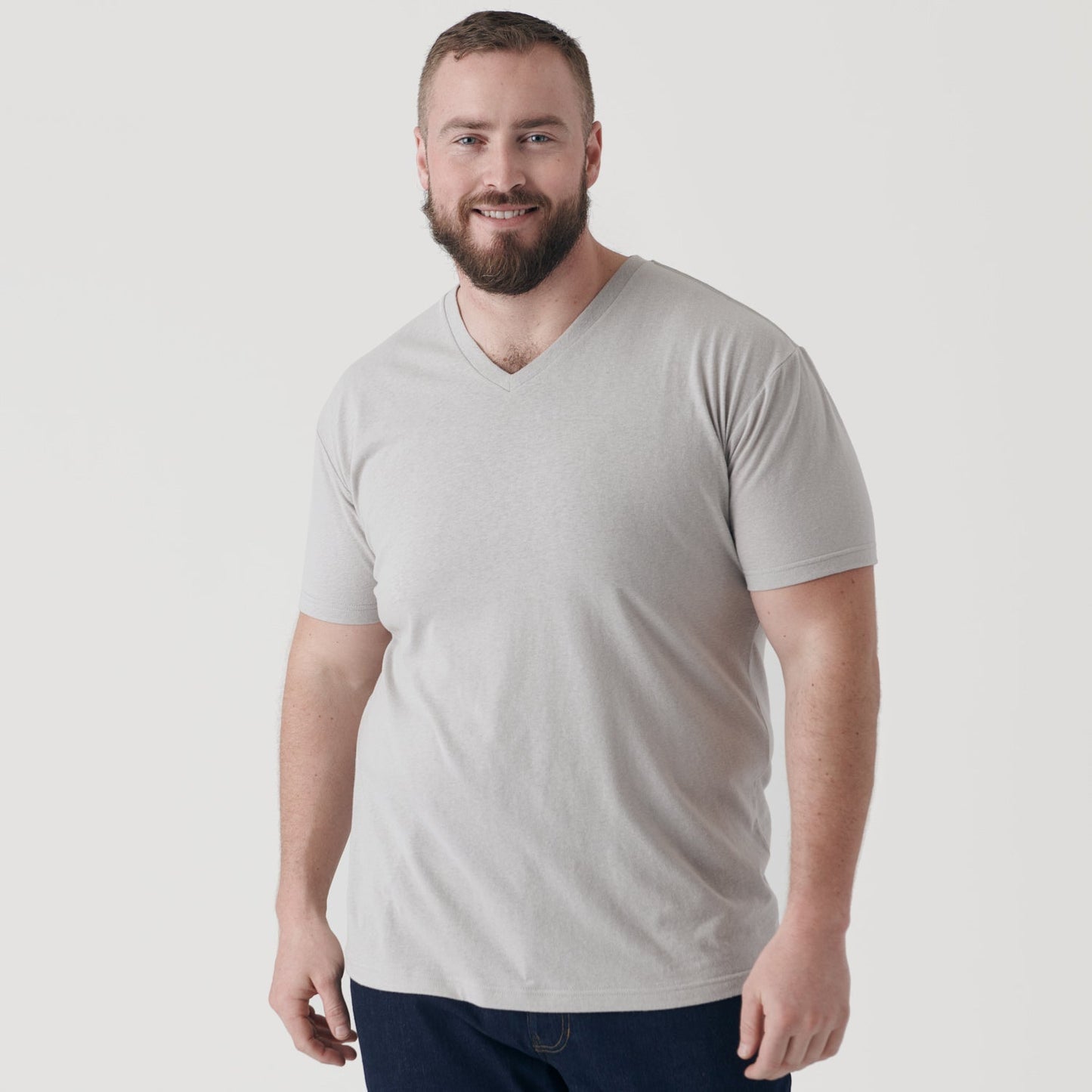 Light Gray V-Neck Tee